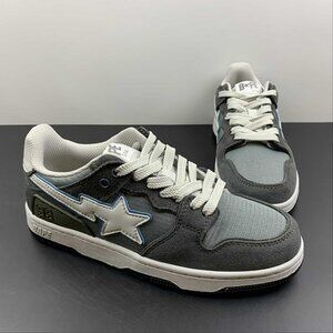 NWT Bape Sta Low Unisex Dark Gray Unisex Shoes